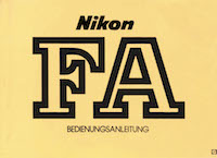 Bedienungsanleitung Nikon FA :: 34 MB