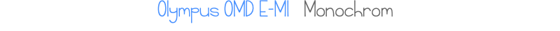 Olympus OMD E-M1   Monochrom 